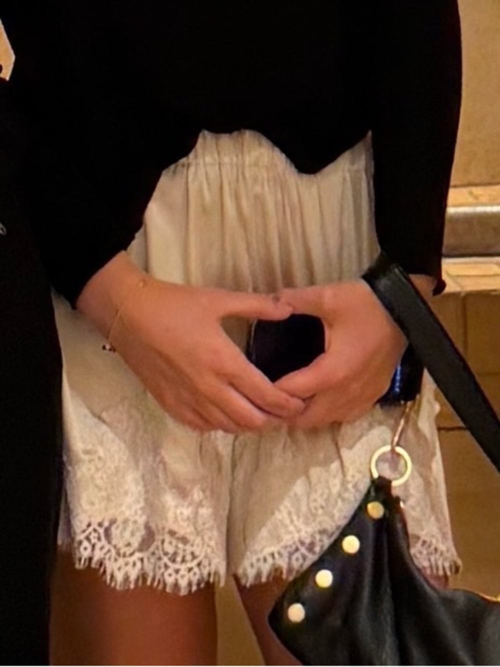 Elegant Lace Trim Women's Shorts